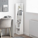 Hjørneskab Høj gloss hvid 27,5x27x140cm Konstrueret træ