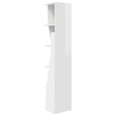Hjørneskab Høj gloss hvid 27,5x27x140cm Konstrueret træ