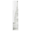 Hjørneskab Høj gloss hvid 27,5x27x140cm Konstrueret træ