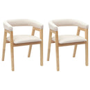 Spisestole 2 pcs Naturfarvet 54 x 57 x 73 cm Massiv Gummitræ