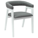 Spisestole 2 pcs Hvid 54 x 57 x 73 cm Massiv Gummitræ