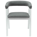 Spisestole 2 pcs Hvid 54 x 57 x 73 cm Massiv Gummitræ