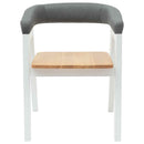 Spisestole 2 pcs Hvid 54 x 57 x 73 cm Massiv Gummitræ