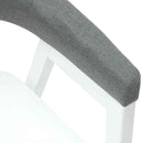 Spisestole 2 pcs Hvid 54 x 57 x 73 cm Massiv Gummitræ