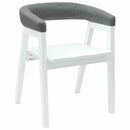 Spisestole 2 pcs Hvid 54 x 57 x 73 cm Massiv Gummitræ