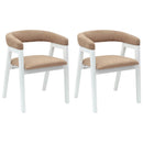 Spisestole 2 pcs Hvid 54 x 57 x 73 cm Massiv Gummitræ