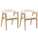 Spisestole 2 pcs Naturfarvet 54 x 57 x 73 cm Massiv Gummitræ