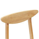 Spisestole 2 pcs Naturfarvet 42 x 47,5 x 81 cm Massiv Gummitræ