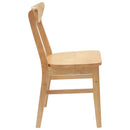 Spisestole 2 pcs Naturfarvet 42 x 47,5 x 81 cm Massiv Gummitræ