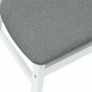 Spisestole 2 pcs Hvid 42 x 47,5 x 81 cm Massiv Gummitræ