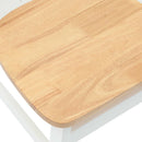 Spisestole 2 pcs Hvid 42 x 47,5 x 81 cm Massiv Gummitræ