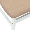 Spisestole 2 pcs Hvid 42 x 47,5 x 81 cm Massiv Gummitræ