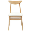 Spisestole 2 pcs Naturfarvet 42 x 47,5 x 81 cm Massiv Gummitræ