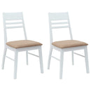 Spisestole 2 pcs Hvid 43 x 54 x 89 cm Massiv Gummitræ