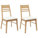 Spisestole 2 pcs Naturfarvet 43 x 54 x 89 cm Massiv Gummitræ