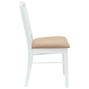Spisestole 2 pcs Hvid 50 x 52,5 x 91 cm Massiv Gummitræ