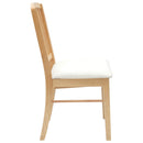 Spisestole 2 pcs Naturfarvet 50 x 52,5 x 91 cm Massiv Gummitræ
