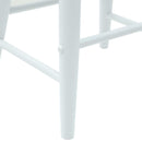Spisestole 2 pcs Hvid 46 x 37 x 63 cm Massiv Gummitræ