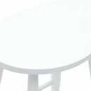 Spisestole 2 pcs Hvid 46 x 37 x 63 cm Massiv Gummitræ