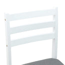 Spisestole 2 pcs Hvid 40 x 47,5 x 99,5 cm Massiv Gummitræ