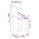 Spisestole 2 pcs Hvid 40 x 47,5 x 99,5 cm Massiv Gummitræ
