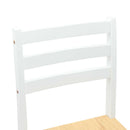 Spisestole 2 pcs Massiv Gummitræ Hvid 40 x 47,5 x 99,5 cm