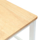 Spisestole 2 pcs Massiv Gummitræ Hvid 40 x 47,5 x 99,5 cm