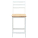 Spisestole 2 pcs Massiv Gummitræ Hvid 40 x 47,5 x 99,5 cm
