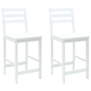 Spisestole 2 pcs Hvid 40 x 47,5 x 99,5 cm Massiv Gummitræ