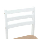 Spisestole 2 pcs Hvid 40 x 47,5 x 99,5 cm Massiv Gummitræ