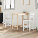 Spisestole 2 pcs Hvid 40 x 47,5 x 99,5 cm Massiv Gummitræ