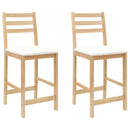 Spisestole 2 pcs Naturfarvet 40 x 47,5 x 99,5 cm