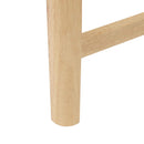 Spisestole 2 pcs Naturfarvet 48 x 49 x 95 cm Massiv Gummitræ