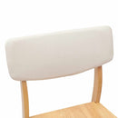 Spisestole 2 pcs Naturfarvet 48 x 49 x 95 cm Massiv Gummitræ