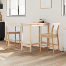 Spisestole 2 pcs Naturfarvet 48 x 49 x 95 cm Massiv Gummitræ