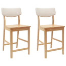 Spisestole 2 pcs Naturfarvet 48 x 49 x 95 cm Massiv Gummitræ