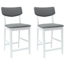 Spisestole 2 pcs Hvid 48 x 49 x 95 cm Massiv Gummitræ