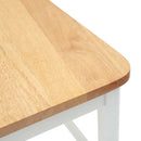 Spisestole 2 pcs Hvid 48 x 49 x 95 cm Massiv Gummitræ
