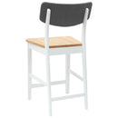 Spisestole 2 pcs Hvid 48 x 49 x 95 cm Massiv Gummitræ