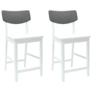 Spisestole 2 pcs Hvid 48 x 49 x 95 cm Massiv Gummitræ