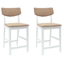 Spisestole 2 pcs Hvid 48 x 49 x 95 cm Massiv Gummitræ