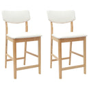 Spisestole 2 pcs Naturfarvet 48 x 49 x 95 cm Massiv Gummitræ