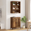 Highboard 2 pcs Gammelt træ Konstrueret træ