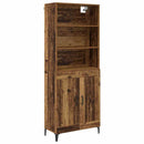 Highboard 2 pcs Gammelt træ Konstrueret træ