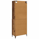 Highboard 2 pcs Gammelt træ Konstrueret træ