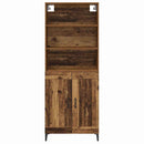 Highboard 2 pcs Gammelt træ Konstrueret træ