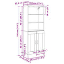 Highboard 2 pcs Gammelt træ Konstrueret træ