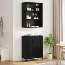 Highboard 2 pcs Sort eg Konstrueret træ
