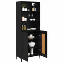 Highboard 2 pcs Sort eg Konstrueret træ