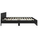 Sengestel med hovedgærde Sort eg 180 x 200 cm Konstrueret træ